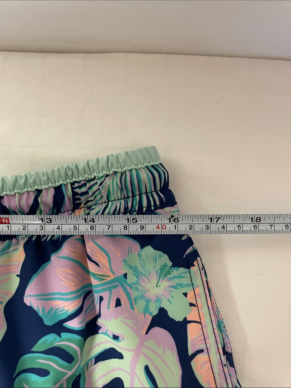 Chubbies The Night Faunas stretch swim trunks tropical leaf print men’s large - Picture 12 of 15